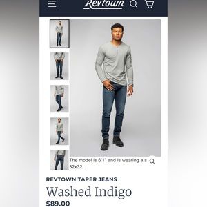 Revtown tapered jeans